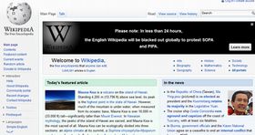 Wikipedia、米国で審議中の「SOPA」への抗議で18日にサイト閉鎖へ