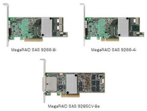 LSI、デュアル・コア6Gbps SAS ROC搭載MegaRAIDコントローラ3製品を発表