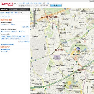 「Yahoo!ロコ 地図」がリニューアル - 「OpenStreetMap」に対応