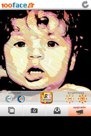 顔写真をアート作品に変換できる無料のiPhoneアプリ「100face lite」登場