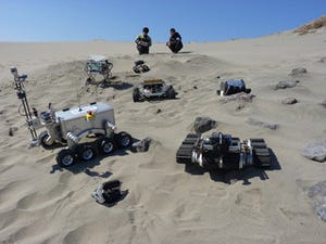 砂丘を月探査ローバーが走る! - JAXA月面ロボットチャレンジの試走会が開催