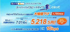 NTT西、高速回線希望ユーザー向けに「スーパーハイスピードタイプ 隼」提供