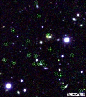 すばる望遠鏡、110億光年の遠方に成長期まっただ中の「原始銀河団」を発見