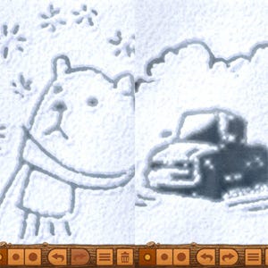 雪を再現したキャンバスに絵を描くiOS向けアプリ「Snow Canvas」