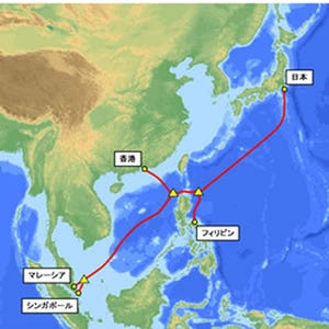 富士通とNEC、アジア主要都市をつなぐ光海底ケーブルの建設を完了