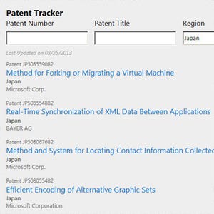 Microsoftが保有する特許を検索できる「Patent Tracker」を公開