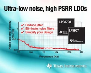 TI、低ノイズ/高PSRRのLDOリニア・レギュレータ2製品を発表