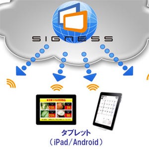 Webブラウザ上で電子看板向けコンテンツを制作/配信できる「SIGNESS」発売