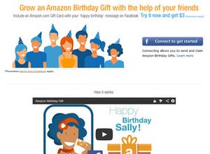 米Amazon、Facebook連携の誕生日プレゼントサービス開始--友人で共同ギフト
