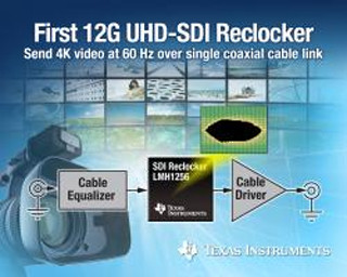 TI、4K放送用ビデオ・システム向け12G Ultra HD-SDIリクロッカを発表