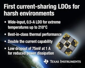 TI、過酷な環境向けカレントシェア機能付きLDOを発表