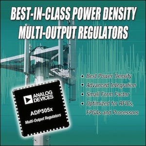 ADI、RFアジャイル無線やFPGA向けに小型集積電源ソリューションを発表