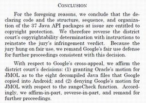 Java APIは著作権の対象 - Oracle対Googleの訴訟で1審が覆る