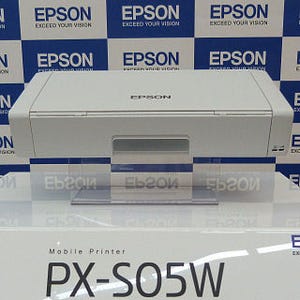エプソン、バッテリ駆動で100枚印刷可能なA4モバイルプリンタ