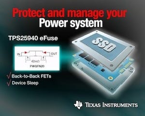 TI、双方向/高効率の18V/5A小型eFuse保護スイッチを発表