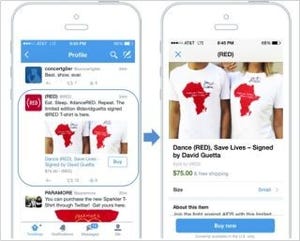Twitter、eコマースサービスに参入 - ツイートに「buy」ボタンを設置