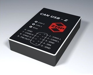 ZMP、2チャネルのCANを同時接続可能な小型CAN-USBインタフェースを発表