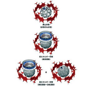 ナノのこまも歳差と自転の運動で回る