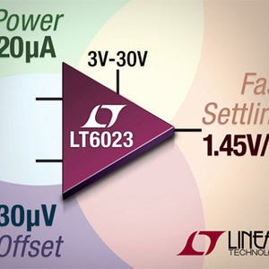 リニアテクノロジー、デュアルオペアンプ「LT6023」の販売を開始
