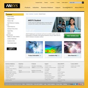 ANSYS、無償で主要製品のフル機能を利用できる学生向けパッケージを発表
