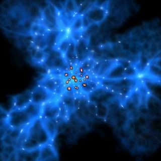 東大、115億光年彼方の原始グレートウォール内に巨大銀河誕生の現場を発見
