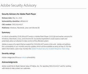 Adobe Flash Playerに脆弱性、既に攻撃を確認 - 修正版は12日に公開
