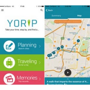 DNP、インバウンド向けにスマートフォン向けに「よりみちアプリ『YORIP』」