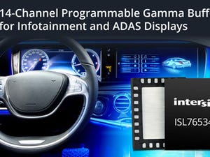 Intersil、車載ディスプレイ向け14チャネル・ガンマバッファを発表