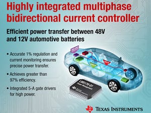 TI、車載用デュアルバッテリシステムの電力効率を高めるコントローラを発表
