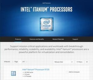 Intel、最後のItaniumプロセッサ「9700シリーズ」リリース