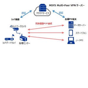 DNP、MSYSサーバを利用したIoT向けクラウド型のVPNサービス