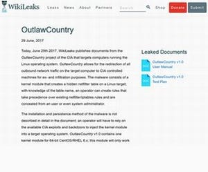 WikiLeaks、CIA利用のLinuxマルウェア「OutlawCountry」の情報公開