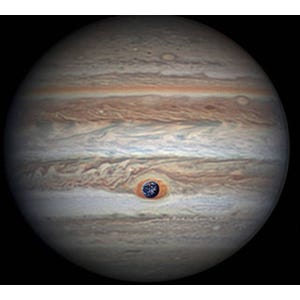 木星の赤い大斑点をアップで撮影 米探査機「ジュノー」