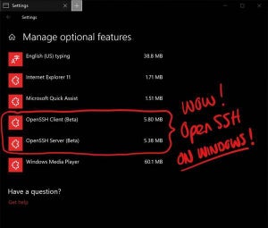 Microsoft、Windows 10でネイティブなOpenSSH利用のフィードバック募集