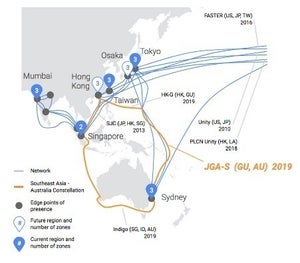 Google、日本・グアム・オーストラリアつなぐ海底ケーブル敷設