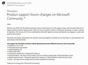 Microsoft、フォーラムで技術者によるWindows 7やIE 10のサポート廃止