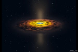 ブラックホールが周辺物質の性質を激変させていることをアルマ望遠鏡が観測