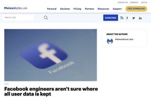 Facebook、エンジニアはユーザーデータの保存場所を知らない