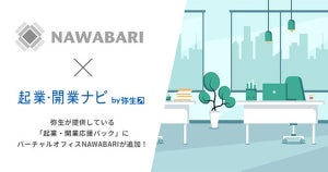弥生の「起業・開業応援パック」にバーチャルオフィス「NAWABARI」が追加