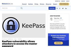 KeePassに重大な脆弱性、マスターパスワードが盗まれる恐れ