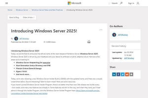 Windows Server 2025と正式名称を発表、Microsoft