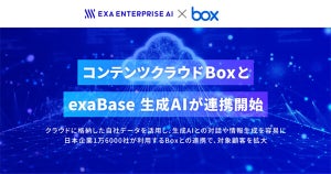 exaBase 生成AIとBoxが連携、格納した資料に基づく生成AIの出力が可能に