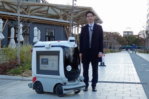 広島の公園を走る自動走行ロボット、NTT Comが挑戦したにぎわいの創出