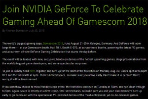 NVIDIAが8月20日にドイツでイベント開催、次期GeForce登場か?