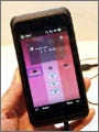 Mobile World Congress 2009 - 東芝の薄型大画面スマートフォン「TG01」で3Dゲームが動作