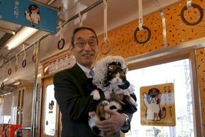 駅長ネコ たま のイラストがいっぱい 和歌山電鐵 たま電車 デビュー マイナビニュース