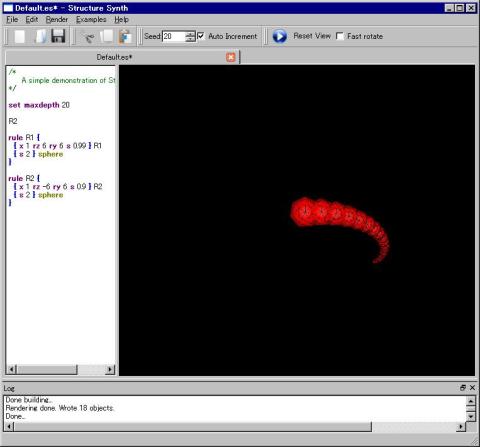 ユーザーのプログラミングで3d構造物を作成していく Structure Synth 5 マイナビニュース