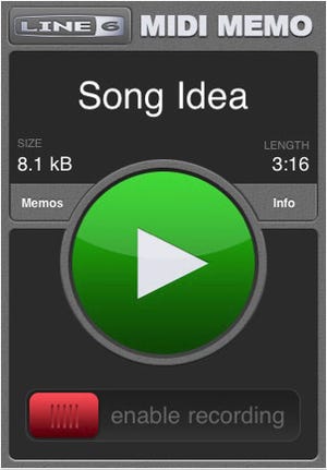 iPhone用MIDIインタフェース専用のアプリ「MIDI Memo Recorder」登場