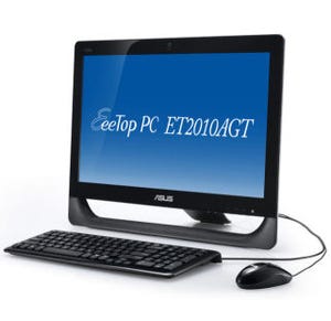 ASUS、マルチタッチ対応20型ボードPC「EeeTop PC ET2010AGT」