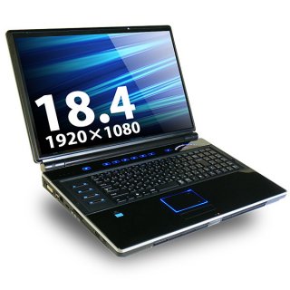 ユニットコム、18.4型ワイドのフルHD液晶を採用したハイエンドノートPC